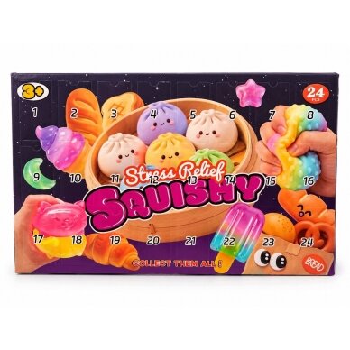 Advento kalendorius vaikams su 24 „Squishy“ staigmenomis 1 Advento kalendorius vaikams su 24 „Squishy“ staigmenomis 1