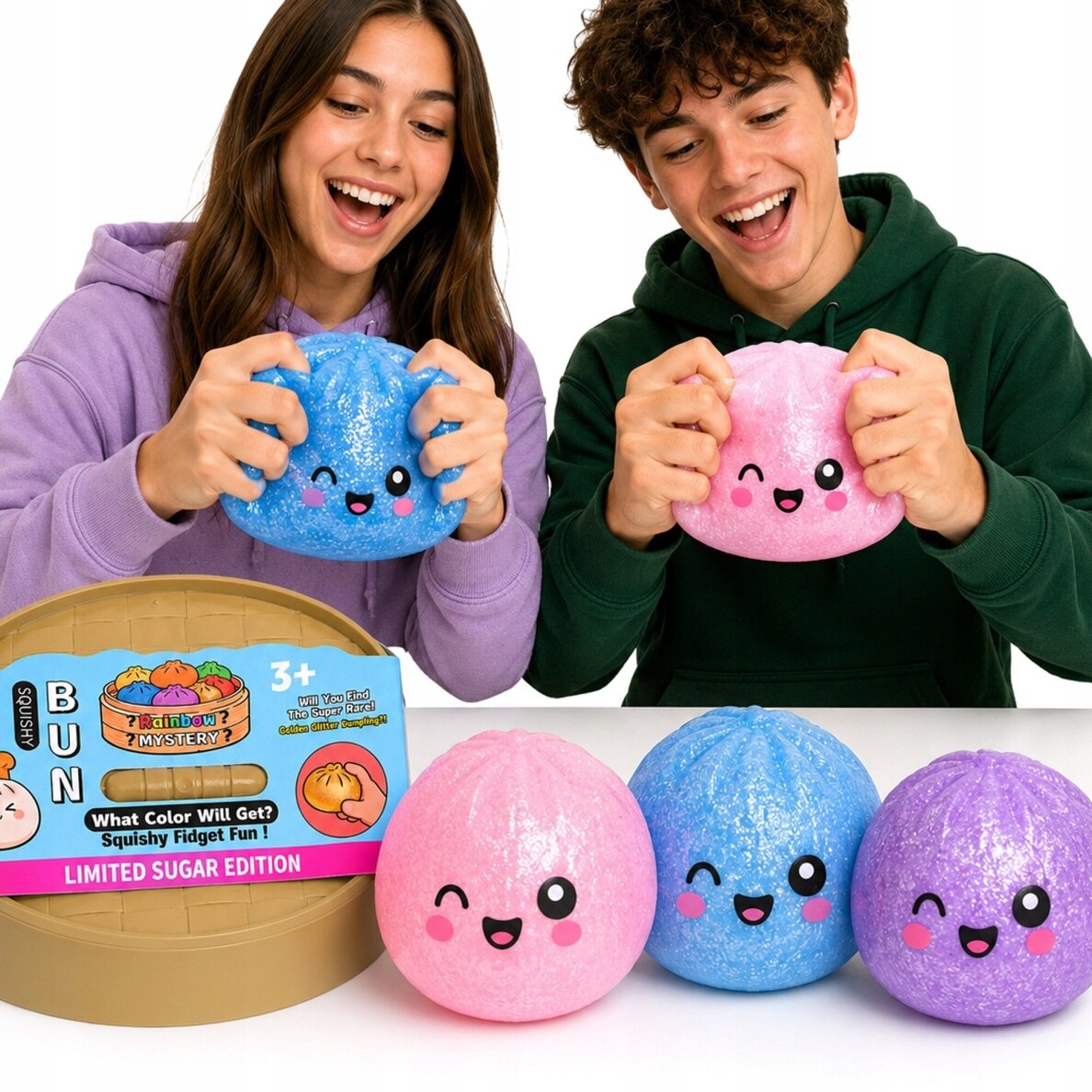 Blizgus „Dumpling Mystery“ Squishy – antistresinis žaislas paslapčių dėžutėje 3 Blizgus „Dumpling Mystery“ Squishy – antistresinis žaislas paslapčių dėžutėje 3