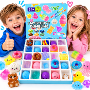 Didelis advento kalendorius „Mystery Box“ – 24 „Squishy“ staigmenos Didelis advento kalendorius „Mystery Box“ – 24 „Squishy“ staigmenos