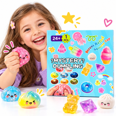 Didelis advento kalendorius „Mystery Box“ – 24 „Squishy“ staigmenos 3