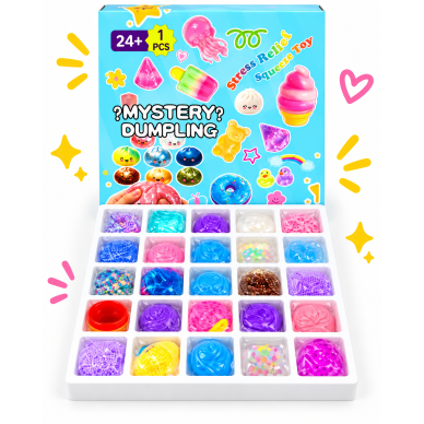 Didelis advento kalendorius „Mystery Box“ – 24 „Squishy“ staigmenos 2 Didelis advento kalendorius „Mystery Box“ – 24 „Squishy“ staigmenos 2