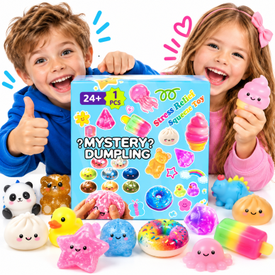 Didelis advento kalendorius „Mystery Box“ – 24 „Squishy“ staigmenos 1