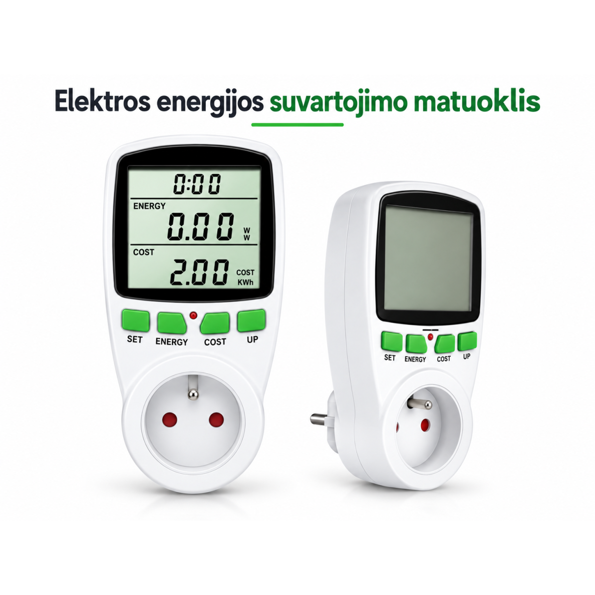 GreenBlue GB202 elektros energijos suvartojimo matuoklis 3600 W / 16 A su LCD ekranu GreenBlue GB202 elektros energijos suvartojimo matuoklis 3600 W / 16 A su LCD ekranu