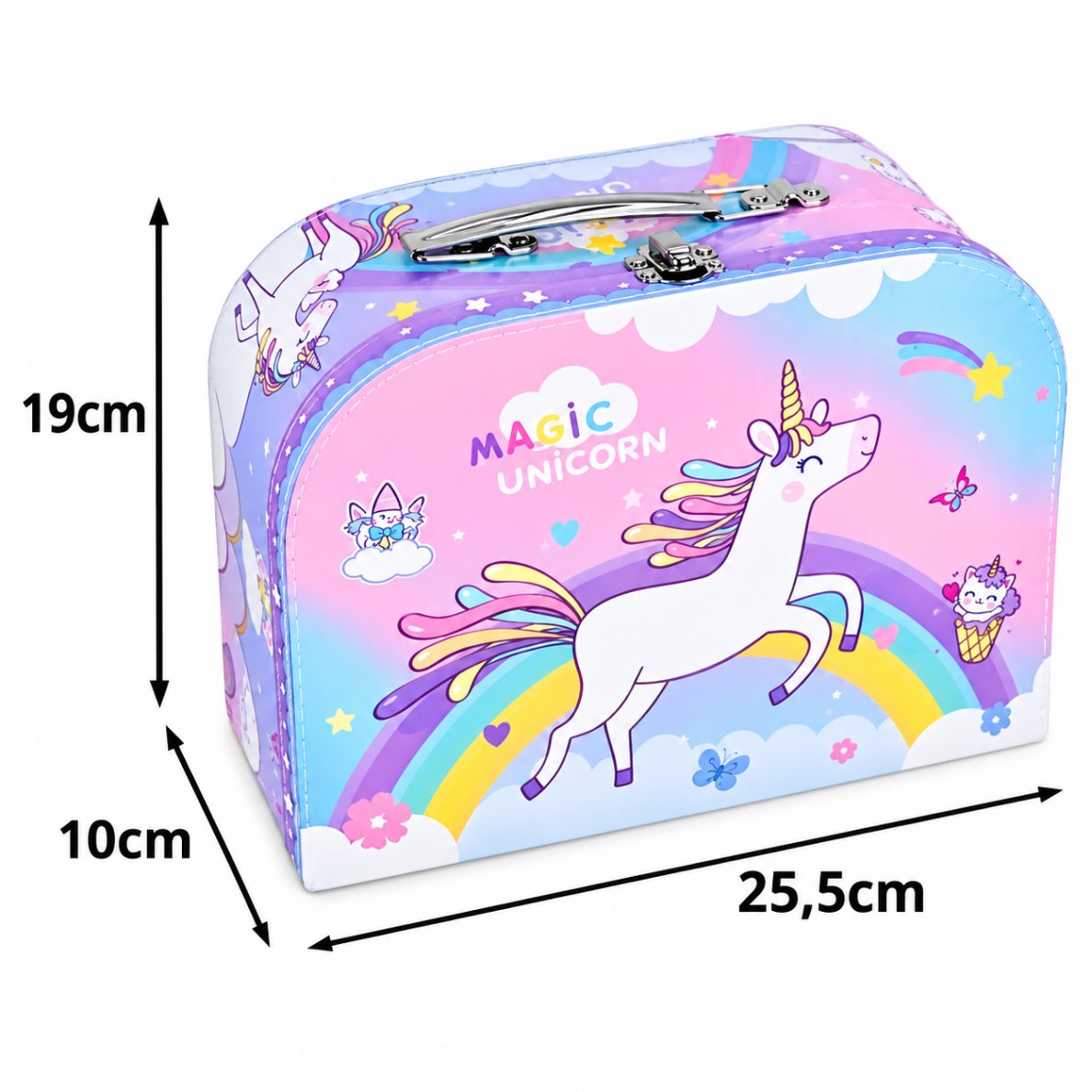 Magic Unicorn“ arbatos rinkinys su 21 saldumynu ir 3 aukštų stovu 3 Magic Unicorn“ arbatos rinkinys su 21 saldumynu ir 3 aukštų stovu 3