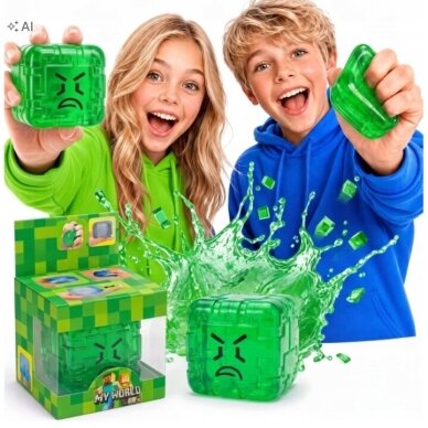„My World“ Squishy kubas – minkomas antistresinis žaislas 1
