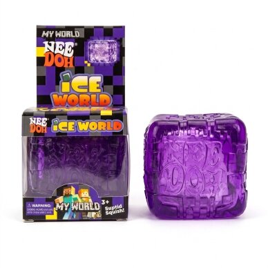 „My World“ Squishy kubas – minkomas antistresinis žaislas 2 „My World“ Squishy kubas – minkomas antistresinis žaislas 2