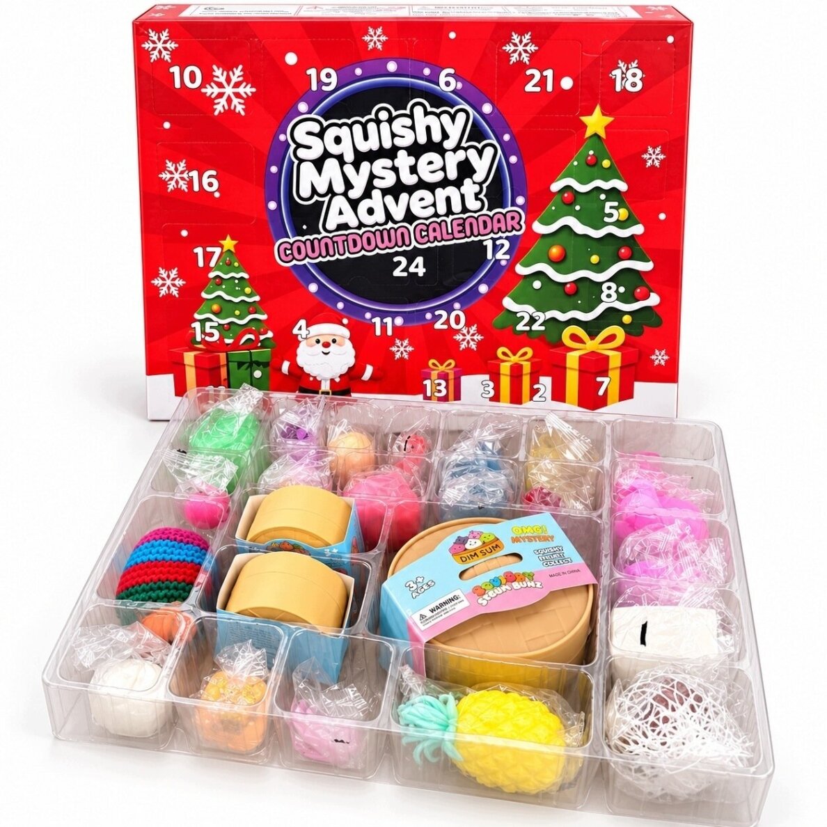 „Squishy Mystery Advent“ advento kalendorius – 24 staigmenų, žaidimų ir atradimų dienos