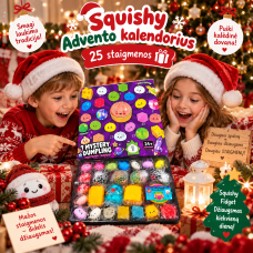 Squishy Advento kalendorius – 25 antistresiniai žaisliukai